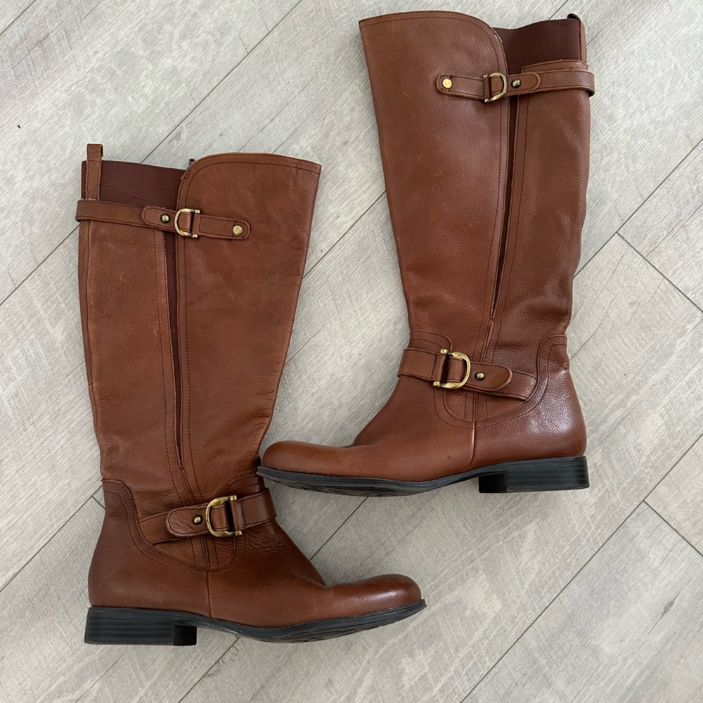 Naturalizer Brown N5 Wide Shaft Boots